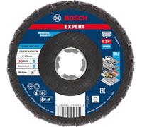 Bosch 1x Plateaux à lamelles X-LOCK Surface Conditioning Material EXPERT N475 (pour Tôles en acier, Acier inoxydable, Ø 125 mm, moyen, Professional Accessoire Petite meuleuse angulaire)