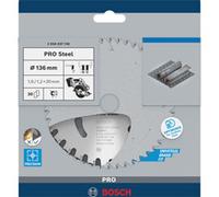 BOSCH Lame de scie circulaire sans fil PRO Steel cordless, 136 x 1,6 x 20 mm 2608837746