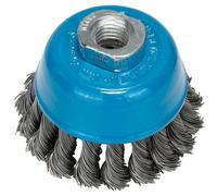 Brosse boisseau pour meuleuse droite et angulaire - fils ondulés laitonnés, 75 mm Bosch 2609256503
