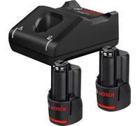 Batterie GBA 12 Volts 2.0 Ah x2 + chargeur GAL 12V-40 - 1600A019R8 BOSCH