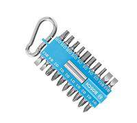 Bosch Jeu d'embouts de tournevis 2607002822 – 21 pièces, mousqueton, bleu clair