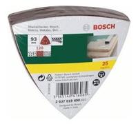 Bosch Feuilles abrasives Delta 2607017109 – Grain 180, 93 mm, auto-agrippantes perforées, 25 pièces