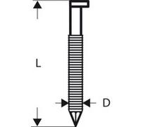Bosch 2608200017 Clou En Bande Tête D Sn34Dk 80R 3,1 Mm, 80 Mm, Métallique, Rainuré Brillants, 3000 Pièces G