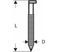 Bosch 2608200022 Clou En Bande Tête D Sn34Dk 80Rg 3,1 Mm, 80 Mm, Galvanisé, Rainuré Galvanisés, 3000 Pièces G