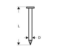 Bosch 2608200030 Clou En Bande Tête Ronde Sn21Rk 80 3,1 Mm, 80 Mm, Métallique, Lisse Brillants, 3000 Pièces