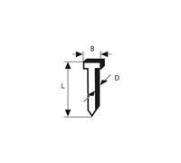 Bosch Accessories Pointes à Tête Fraisée Version Galvanisée, 63mm x 2mm, Lot de 2500