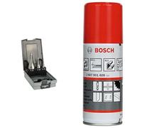 Bosch 2608587426 Assortiment de fraises étagées queue 3 pans Longueur 66,5/70,5/93,5 mm Exécution HSS + Bosch Accessories 2607001409 Huile de coupe universelle