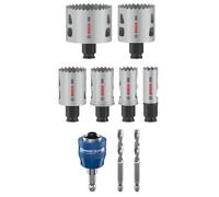 Bosch 2608594435 PRO Jeu De 9 Scies-cloches Multi Material PC Plus - 20, 25, 32, 38, 51, 64 Mm