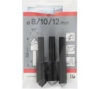 Bosch Accessories 2608596667 Jeu de fraises coniques 8 mm, 10 mm, 12 mm HSS tige cylindrique 1 set
