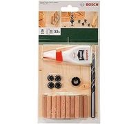 Bosch Kit de tourillonnage 2609255306 – 32 pièces, tourillons hêtre 8 x 40 mm