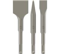 Bosch Coffret de burins courts SDS-plus – 3 pièces : 140, 140 x 20, 140 x 40 mm