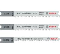 Bosch Jeu de lames pour scie sauteuse – Emmanchement en U – Laminé – 3 pièces