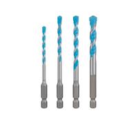 Bosch 4x Coffret de forets EXPERT HEX-9 Multi Construction | pour Béton, Carreaux de céramique tendres, Ø 4,00, 5,00, 6,00, 8,00 mm Professional Accessoire Perceuse