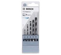 Bosch 5 pièces Jeu de forets hexagonaux PointTeQ (pour métaux, Ø : 2-6 mm, longueur totale : 60-98 mm, emmanchement hexagonal de ¼", accessoires pour visseuse à percussion et perceuse-visseuse)