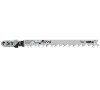 Bosch Lames de scie sauteuse T 101 D Clean for Wood – coupe droite pour bois tendre – 5 pièces