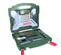 Bosch 50 pièces Ensemble de forets et de tournevis en titane X-Line (pour bois, pierre et métal, accessoires perceuses)