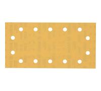 Bosch 50x Feuilles abrasives EXPERT C470 à 14 trous | pour Peinture sur bois, Bois dur, Ø 115x230 mm Grain 400, Professional Accessoire Ponceuse vibrante