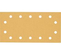 Bosch 50x Feuilles abrasives EXPERT C470 à 14 trous | pour Peinture sur bois, Bois dur, Ø 115x230 mm Grain 80, Professional Accessoire Ponceuse vibrante