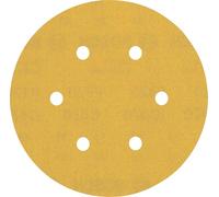 Bosch 50x Feuilles abrasives EXPERT C470 à 6 trous (pour Peinture sur bois, Bois dur, Ø 150 mm, Grain 320, Professional Accessoire Ponceuse excentrique, Ponceuse excentrique)