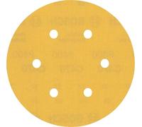 Bosch 50x Feuilles abrasives EXPERT C470 à 6 trous (pour Peinture sur bois, Bois dur, Ø 150 mm, Grain 400, Professional Accessoire Ponceuse excentrique, Ponceuse excentrique)