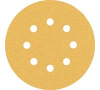 Bosch 50x Feuilles abrasives EXPERT C470 à 8 trous (pour Peinture sur bois, Bois dur, Ø 125 mm, Grain 80, Professional Accessoire Ponceuse excentrique, Ponceuse excentrique)