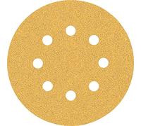 Bosch 50x Feuilles abrasives EXPERT C470 à 8 trous | pour Peinture sur bois, Bois dur, Grain 60, Professional Accessoire Ponceuse excentrique, Ponceuse vibrante