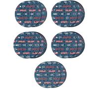 Bosch 55x Assortiment de disques abrasifs EXPERT O780, 150 mm, 55 pièces | pour Bois dur, Peinture sur bois, Grain 5x 60, 15x 80, 15x 120, 15x 180, 5x 240, Accessoire Ponceuse excentrique