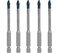 Bosch 5x Coffret de forets EXPERT HEX-9 Hard Ceramic | pour Carreaux de Hard Ceramic, Céramique tendres, Ø 5,00, 5,00, 5,00, 5,00, 5,00 mm Professional Accessoire Perceuse