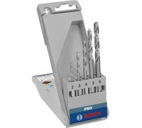 Bosch 5x Coffret de forets hélicoïdaux PRO Wood HSS | pour Bois résineux, Bois dur, Ø 2,00, 3,00, 4,00, 5,00, 6,00 mm Professional Accessoire Perceuses/visseuses rotatives