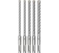 Bosch 5x Coffret de forets pour perforateur PRO SDS plus-5X | pour Béton, Briques silicocalcaires, Ø 6,00, 6,00, 8,00, 8,00, 10,00 mm Professional Accessoire Marteau burineur