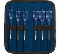 Bosch 6x Coffret de mèches plates EXPERT Self Cut Speed | pour Bois résineux, Panneau aggloméré, Ø 14,00, 16,00, 18,00, 20,00, 22,00, 24,00 mm Professional Accessoire Perceuses