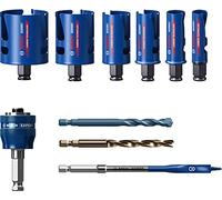 Bosch 6x Coffrets de scies trépans EXPERT Construction Material (pour Bois résineux, Panneau aggloméré, Ø 20, 25, 32, 38, 51, 64 mm, Professional Accessoire Perceuses/visseuses rotatives)