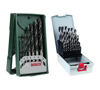 Bosch 7 pces. Kit de forets à bois hélicoïdaux Mini-X-Line & Bosch Professional Ensemble de 25 forets hélicoÏdaux HSS PointTeQ (pour métal, ProBox, accessoires pour perceuses-visseuses)