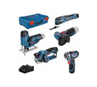 Bosch Pack 5 outils 12V GSR, GOP, GHO, GWS, GST 3x GBA GAL XL-BOXX 0615A0017D