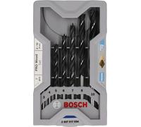 Bosch 7x Coffret de forets hélicoïdaux PRO Wood | pour Bois résineux, Bois dur, Ø 3,00, 4,00, 5,00, 6,00, 7,00, 8,00, 10,00 mm Accessoire Perceuses/visseuses rotatives