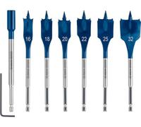 BOSCH Coffret de 7 meches plates EXPERT Self Cut Speed, 16/18/20/22/25/32 mm 2608900334