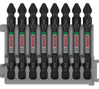 Bosch 8x Embout double tête PRO Impact avec insert Pick and Click | Longueur 65 mm Professional Accessoire Visseuse, Perceuses/visseuses rotatives
