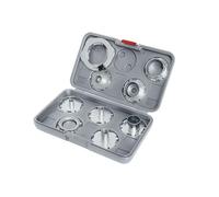 Bosch 9x Kit de guides de gabarit PRO, métrique, pour défonceuses (140 x 58 mm,)