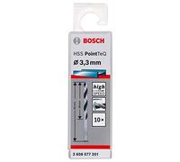 Bosch Foret hélicoidal HSS PointTeQ 3,3 mm 2608577201, 10 pièces