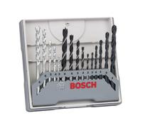 Bosch Ensemble de forets mixte 2.607.017.038 – 15 pièces (3–8 mm) métal/pierre/béton/bois/brique