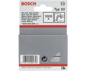 Bosch Accessories 1609200365 Agrafes fil fin Type 53 1000 pc(s) Dimensions (L x l) 8 mm x 11.40 mm