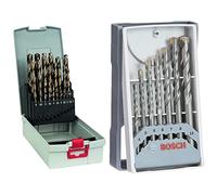 Bosch Accessories 25 pièces Jeu de forets métalliques & Bosch Professional 7 pièces CYL-3 Jeu de forets à béton Set (pour béton, Ø 4/5/6/6/7/8/10 mm, accessoires perceuse à percussion)