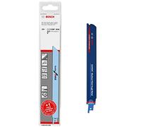 Bosch Accessories 25x S 1122 BF + 1x Lame de scie sabre Expert 'Medium-Thick Tough Metal' S 1155 HHM (pour Acier robuste, Tôles en acier inoxydable, Accessoire Scie sabre)