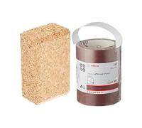 Bosch Accessories 2607000636 Bloc à poncer Petit modèle + Bosch Accessories C410 Rouleau Abrasif, Grain 60, Marron