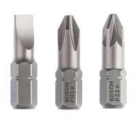 Bosch Accessories 2607001766 Embouts de vissage courts, qualité extra-dure (assortiment), set de 3 pièces s 1,0x5,5; ph2; pz2; 25 mm