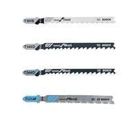 Bosch Accessories 2607010904 Lames de scie sauteuse wood and metal T 244 D (10x)/ T 144 D (10x)/ T 101 B (10x)/ T 121 AF (10x), Set de 40, Gris