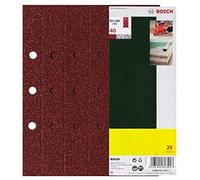 Bosch Accessories 2607017097 Set de 25 abrasifs pour Ponceuse vibrante 93 x 230 grain 40 perforés