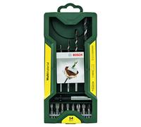 Bosch Accessories 2607017161 Forets universels-Set Mini X-Line 14 Pièces, Argent/Noir