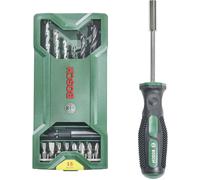 Bosch Accessories 2607017654 Mini X-Line 16 pièces Assortiment de forets et dembouts bois, Pierre, Béton, Brique 4 mm, 5 mm, 6 mm, 8 mm