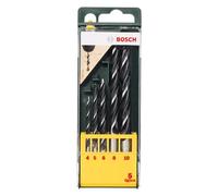 Bosch Accessories 2607019440 Cassette de 5 mèches à bois Diamètre 4/5/6/8/10 mm